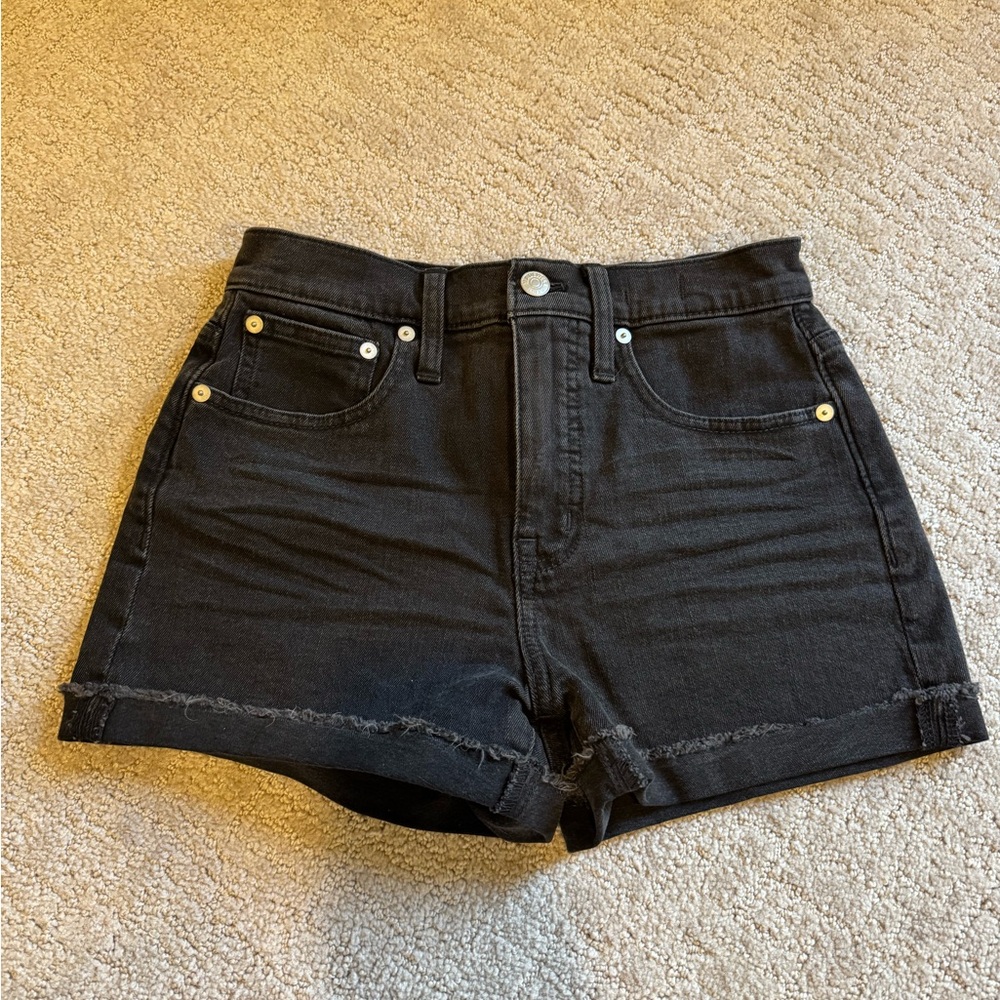 Madewell Black Jean Shorts